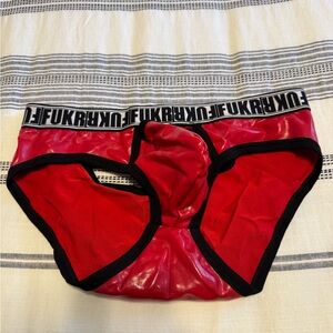 Andrew Christian FUKR Red Briefs with Black Trim